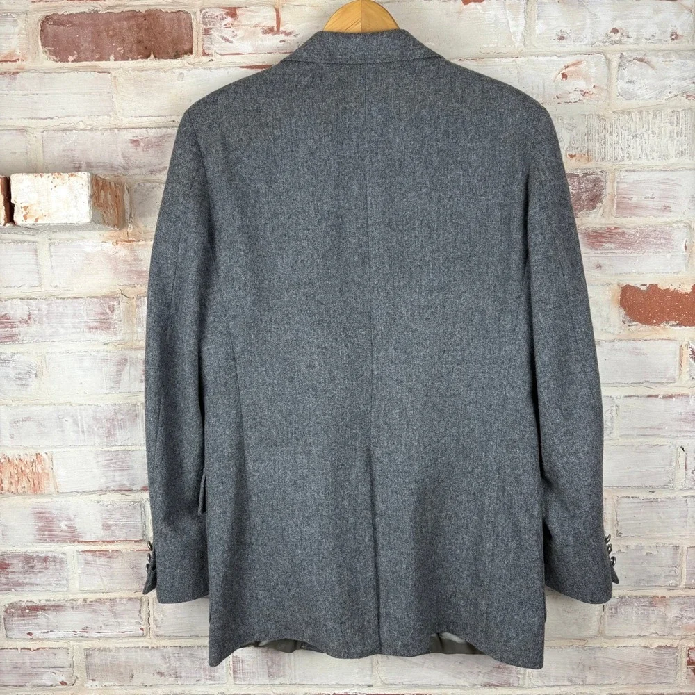 Adams Row 100% Wool Blazer 46R Gray Ivy League Classic‎ Menswear Old Money